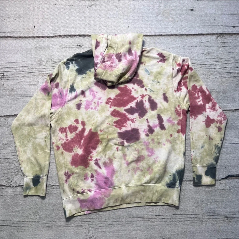 Nike Tie Dye Hoodie Sweatshirt Pink Green White Casual Athleisure Women's‎ M